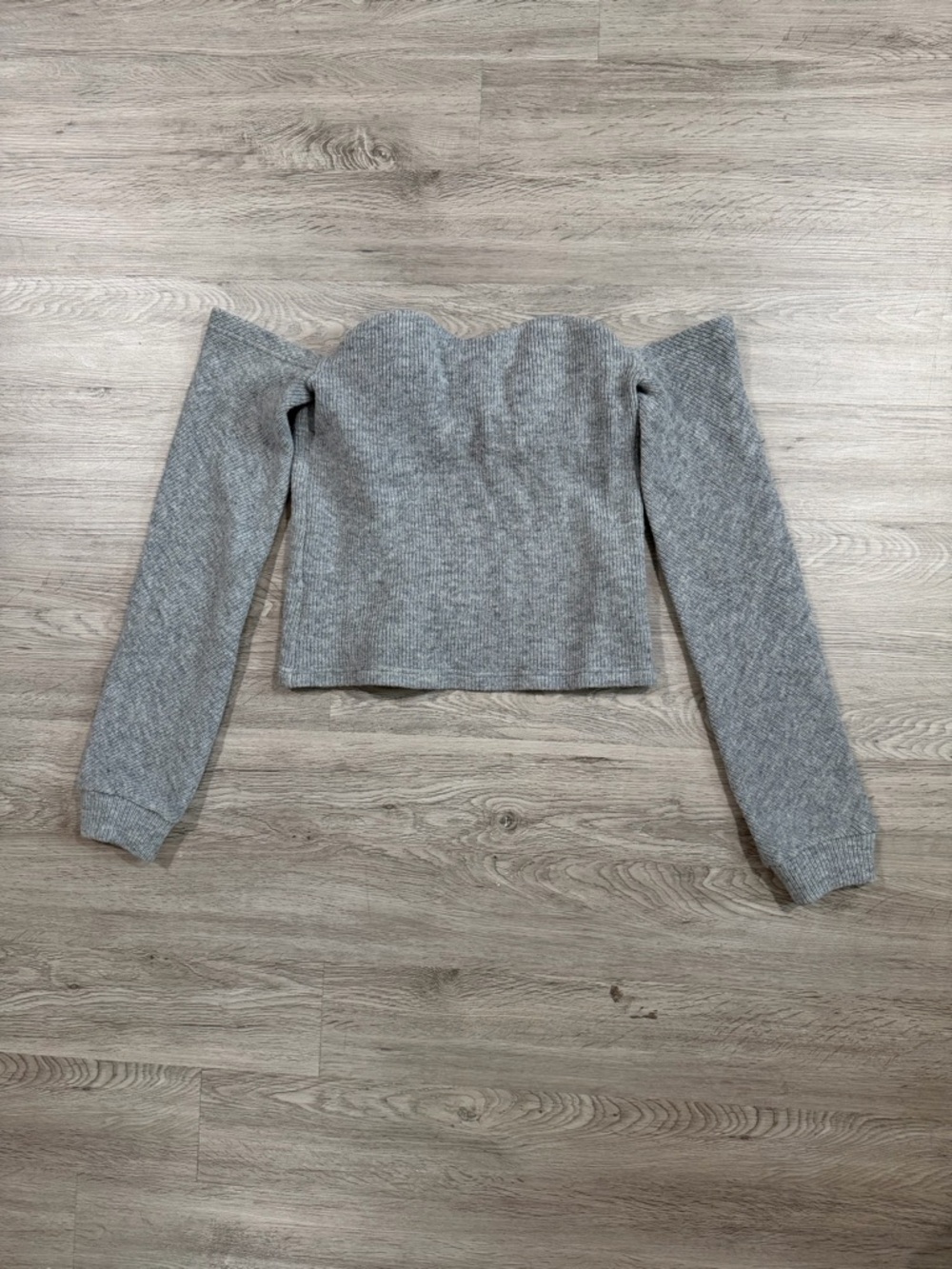 RtA Mandana Top Lead Crystal Grey Wool Knot Sexy Bustier Small - Picture 3 of 8